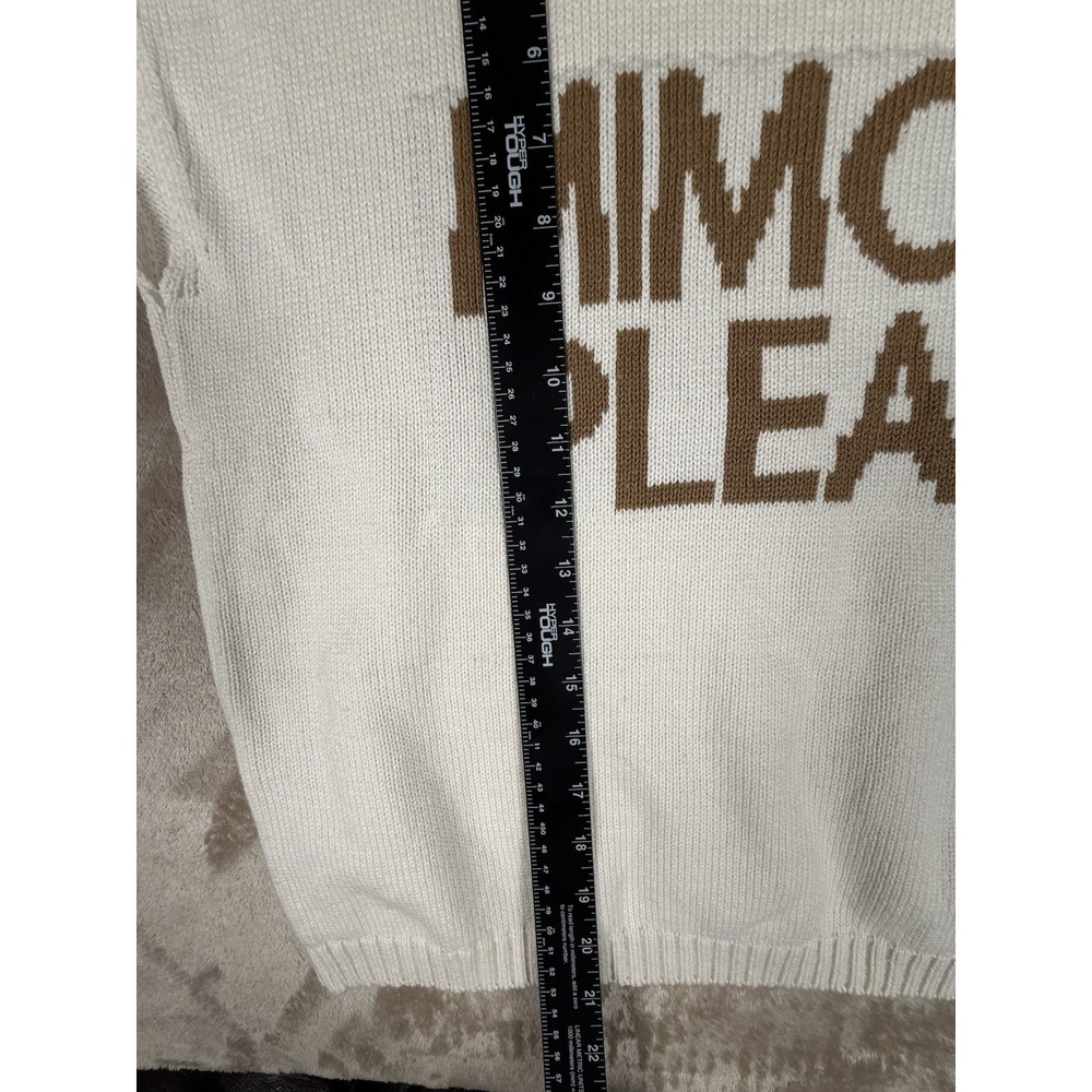 Blu Pepper "Mimosa Please" Knit Sweater Vest Women's Cream Tan Sleeveless NWT - Picture 7 of 13